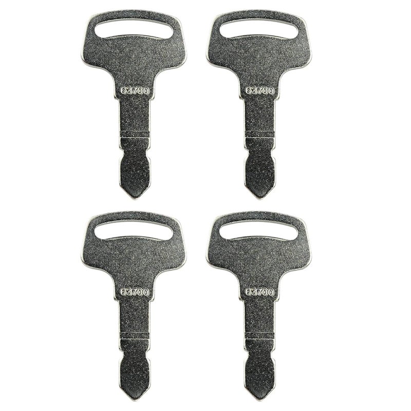 gradora 4PCS 15248-63700 Ignition Key Compatible with Ku-bota B Series Tractor Case & New Ho-lland 6C040-55432 6C040-55430 - Image 2